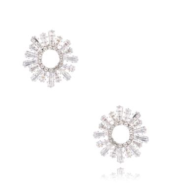 Kolczyki srebrne z transparentnymi kryształkami Samantha KSS1470