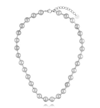Naszyjnik z kulkami srebrny krótki NSA1328