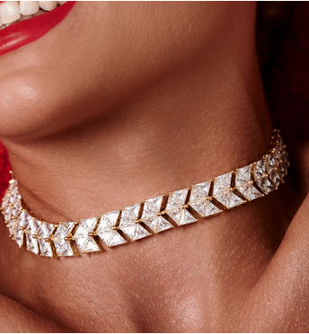 Choker z geometrycznych kryształów NS0413