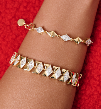 Bransoletka z geometrycznymi kryształami BSS0273