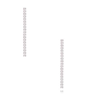 Kolczyki długie srebrne tennis z cyrkoniami KSS2136