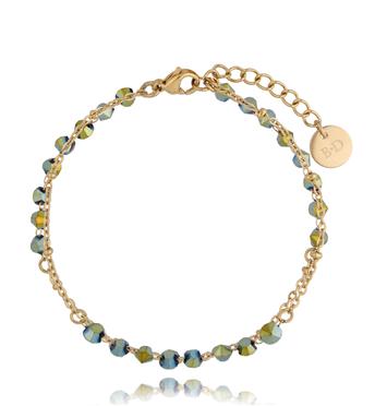 Bransoletka z kryształkami zielona Stunning  BSC1167