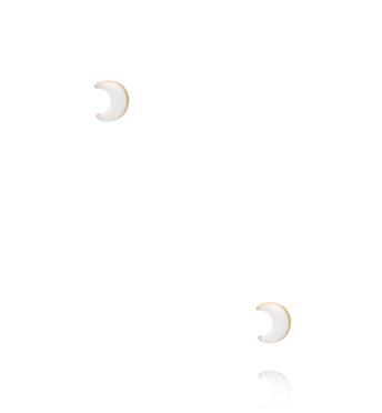 Kolczyki księżyce białe KSY0489