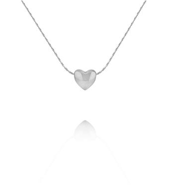 Naszyjnik z subtelnym sercem w kolorze srebra NSY0934