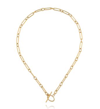 Naszyjnik – złoty łańcuch z zapięciem typu toggle NEA0043