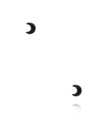 Kolczyki księżyce czarne KSY0488