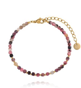 Bransoletka z fasetowanymi rodonitami  BPA0752