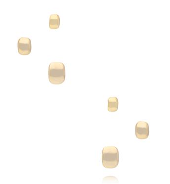 Zestaw złoconych prostokątnych kolczyków KMB0024