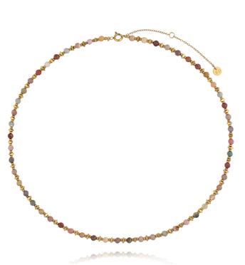 Naszyjnik z kamieni naturalnych w odcieniach ziemi NEA0074