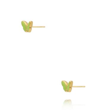 Kolczyki motylki zielone KSY0495
