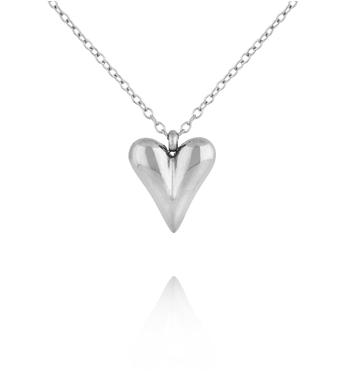 Naszyjnik z sercem srebrny NSA1474