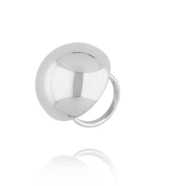Pierścionek z półkulą srebrny duży Geometric Harmony PSA0976