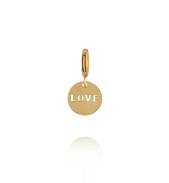 Charms złoty medalion z napisem Love CHA0152
