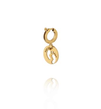 Charms ażurowe stópki w medalionie CHA0125