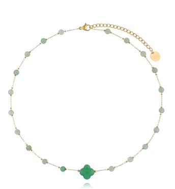 Naszyjnik z koniczynką i awanturynami NPA1322