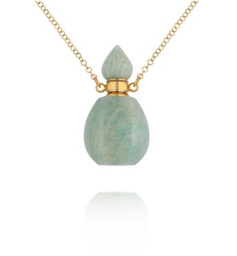 Naszyjnik z perfumetką z amazonitu NLB0364