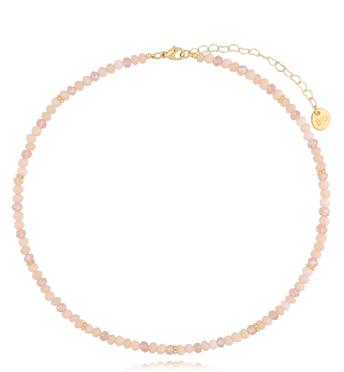 Naszyjnik z różowymi kryształkami NTW1216