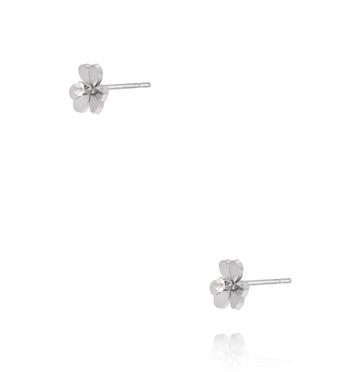 Kolczyki wkrętki w kształcie kwiatów z cyrkonią KSY0694