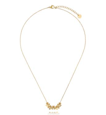 Naszyjnik z kwiatuszkami złoty NSY0876