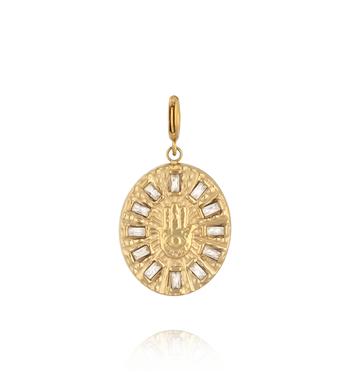 Charms Hamsa z kryształowymi cyrkoniami CHA0056