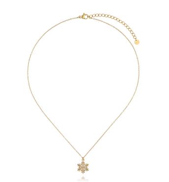 Naszyjnik ze śnieżynką złoty NSY0710