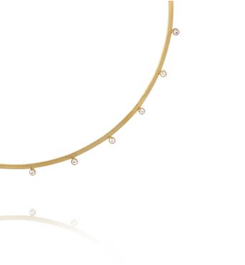 Naszyjnik typu żmijka z delikatnymi cyrkoniami NSY0899