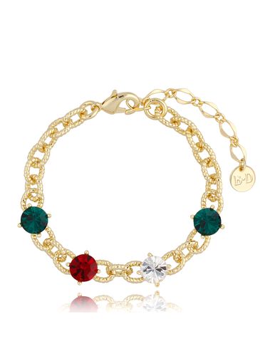 Bransoletka złota z kolorowymi kryształami Gillian BTO0017