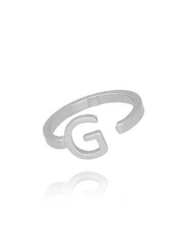 Pierścionek srebrny literka G PAT0025