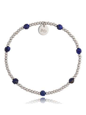 Bransoletka ze stali szlachetnej i lapis lazuli Secret BSC0975