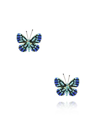 Kolczyki z kolorowymi motylkami Papillon KPI0008