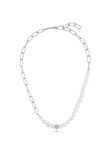 Naszyjnik srebrny z perłami Ramosa NSA0773