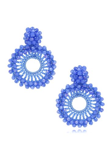 Kolczyki z kryształkami niebieskie Luminous KWE0026