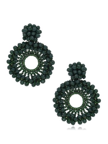 Kolczyki z kryształkami zielone Luminous KWE0020