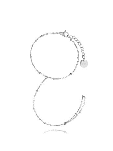 Bransoletka z pierścionkiem srebrna Simple Chain BSA0423