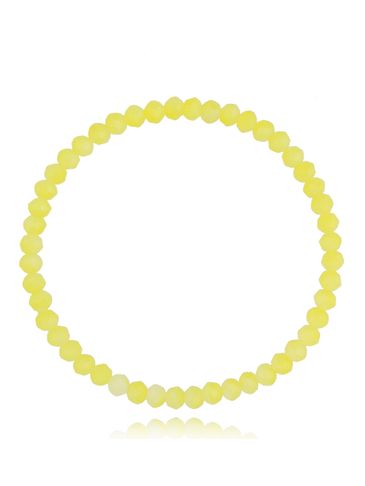 Bransoletka z żółtymi neonowymi kryształkami Luminous Crystal 4 mm BCY0257