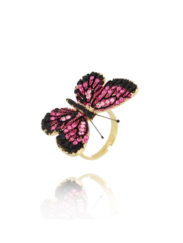 Pierścionek z kolorowym motylem Papillon PPI0010