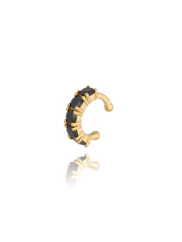 Nausznica złota z czarnymi cyrkoniami Preferito KSA0466