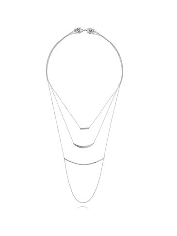 Naszyjnik srebrny potrójny kaskadowy NSE0061