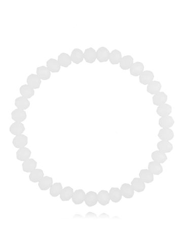 Bransoletka z białymi kryształkami Luminous Crystal 6 mm BCY0249
