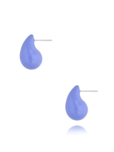 Kolczyki krople emaliowane niebieskie Kyile KSA1567