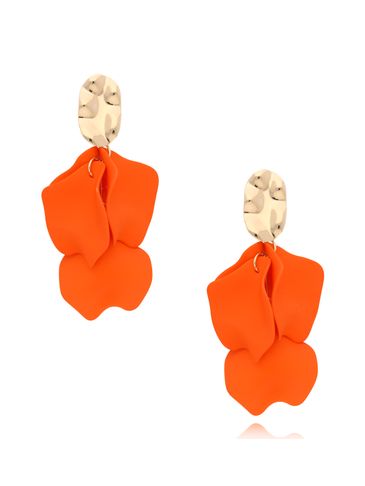 Kolczyki pomarańczowe z płatkami Eufemia KFF0056