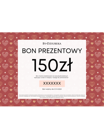 Bon Prezentowy Walentynki 150 zł online do wydruku BON150