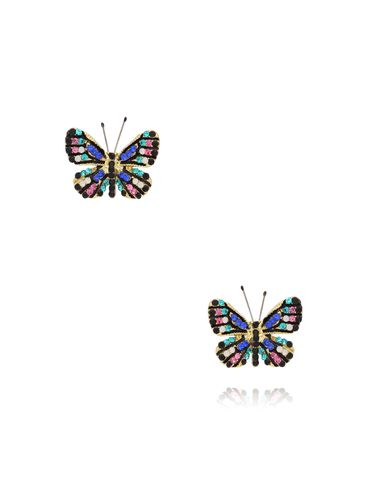 Kolczyki z kolorowymi motylkami Papillon KPI0007