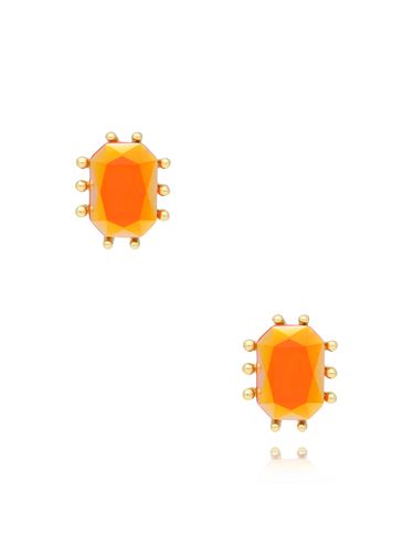 Kolczyki z kryształem pomarańczowe Pepatung KJO0021