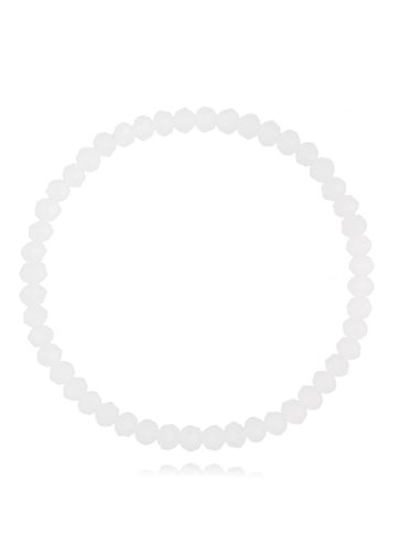 Bransoletka z białymi kryształkami Luminous Crystal 4 mm BCY0248