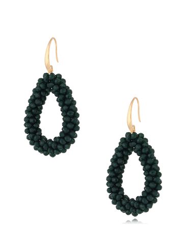 Kolczyki z kryształkami zielone łezki Luminous KWE0050