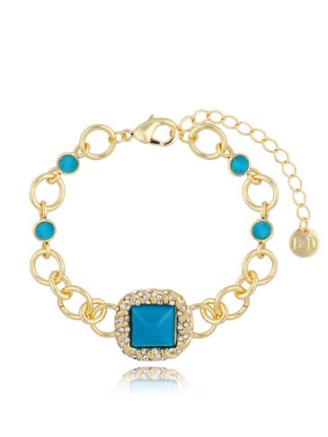 Bransoletka złoto-błękitna zdobiona Francesca BTO0011