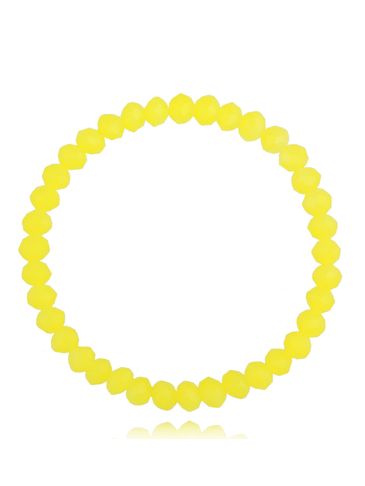 Bransoletka z żółtymi neonowymi kryształkami Luminous Crystal 6 mm BCY0258