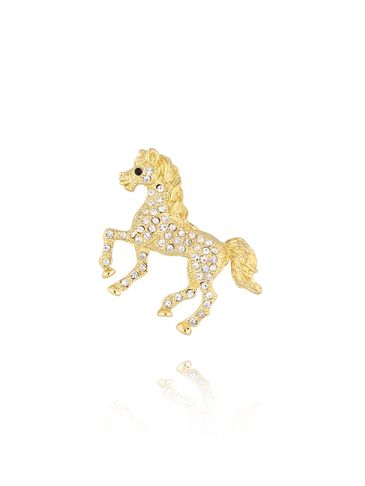 Broszka ze złotym koniem Beautiful Horse BRSS0126