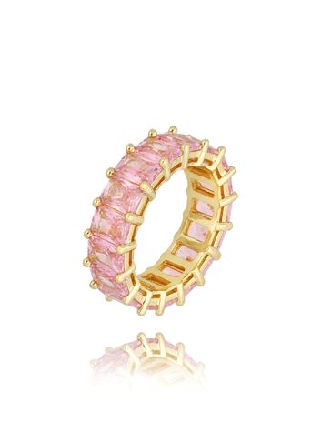Pierścionek z różowymi kryształkami Pink Dream PRG0219